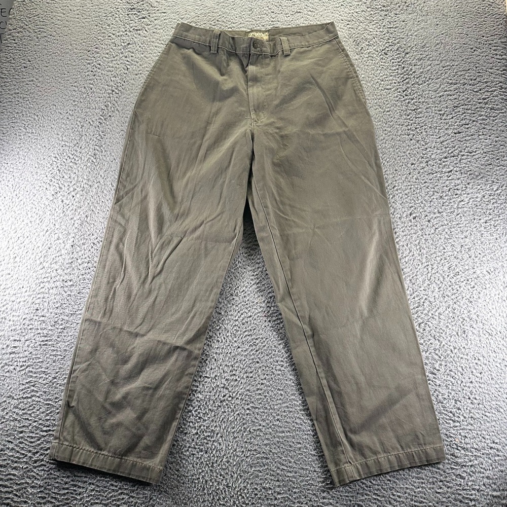 Arrow‎ Pant Mens 33x29 Brown Cotton Khakis Straight Leg Utility Workwear Baggy